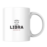 Authentic Libra, personalized date - White mug - Ceramic Mug 330ml