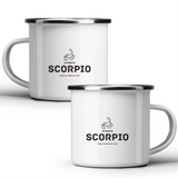 Authentic Scorpio, personalized date - White mug - Metal Mug 370ml